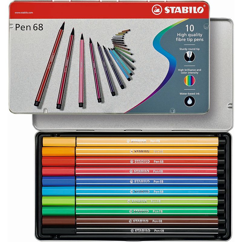 Foto van Stabilo viltstift pen 68 10 stiften