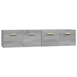 Foto van The living store wandkast - hangkast - 80 x 35 x 36.5 cm - ken- stijlvol en praktisch - kleur- grijs sonoma eiken