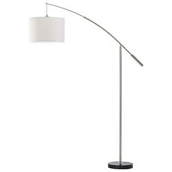 Foto van Eglo nadina vloerlamp - e27 - 195 cm - grijs/wit