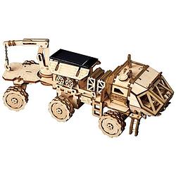 Foto van Robotime hermes rover met zonnecel ls504 - houten modelbouw - diy