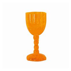 Foto van Horror kelk wijnglas/drinkbeker oranje pompoen - feestbekertjes