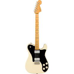 Foto van Fender american professional ii telecaster deluxe olympic white mn elektrische gitaar met koffer