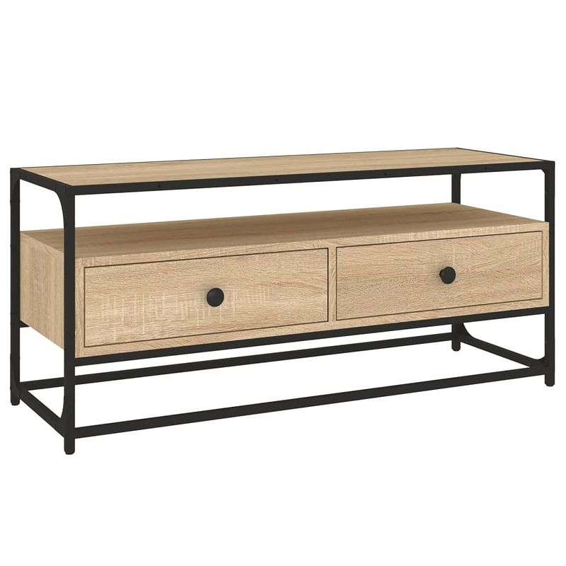 Foto van Vidaxl tv-meubel 100x35x45 cm bewerkt hout sonoma eikenkleurig