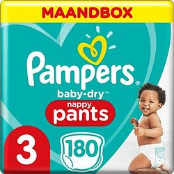 Foto van Pampers baby dry pants maat 3 - 180 luierbroekjes maandbox