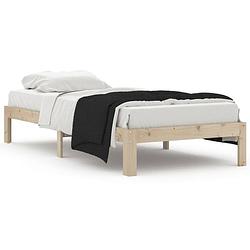 Foto van The living store bedframe - grenenhout - eenpersoons - 203.5 x 93.5 x 30 cm - stevige lattenbodem