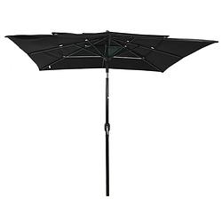 Foto van The living store parasol 3-laags - tuin - 250 x 250 x 260 cm - polyester/aluminium