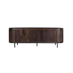 Foto van Livingfurn - tv meubel noor walnut 170cm - mangohout / gecoat staal