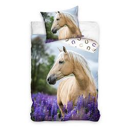 Foto van Dekbedovertrek lavender horse - multi - 1-persoons 140x200 cm