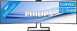 Foto van Philips brilliance p-line 499p9h led-monitor 124 cm (48.8 inch) energielabel g (a - g) 5120 x 1440 pixel uwuhd 5k 5 ms usb 3.2 gen 2 (usb 3.1), usb-c®, hdmi,