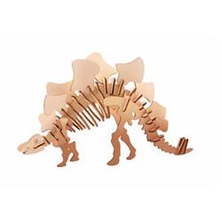 Foto van Dinosaurus stegosaurus 3d puzzel hout bouwpakket 21 cm - 3d puzzels