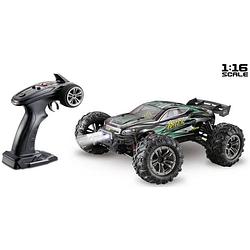 Foto van Absima racer zwart, groen brushed 1:16 rc auto elektro truggy 4wd rtr 2,4 ghz incl. accu en laadkabel