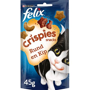 Foto van Felix® crispies met rund & kipsmaak kattensnacks 45g bij jumbo