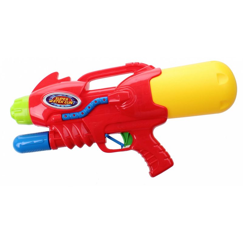Foto van Kids fun waterpistool super watergun 42 cm rood/geel