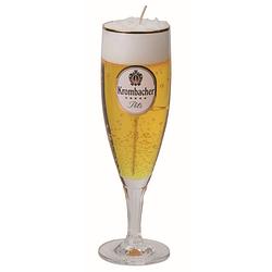 Foto van Bierglas gadget/kado bierkaars - duits bier - h20 cm - vaderdag/verjaardag - geurkaarsen