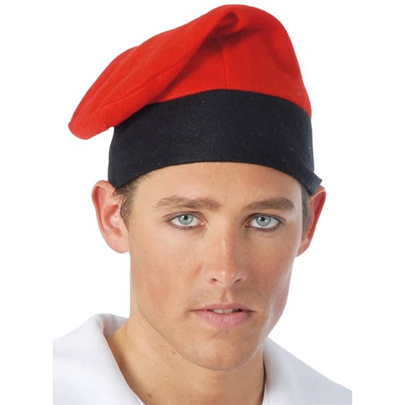 Foto van Fiestas guirca hoed barretina polyester rood/zwart one-size