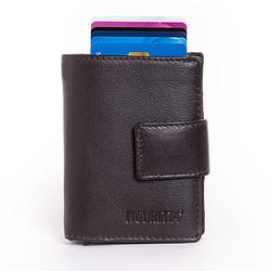 Foto van Figuretta cardprotector leren portemonnee met rfid bescherming bruin