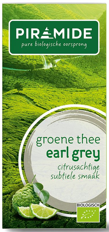 Foto van Piramide thee groene thee earl grey