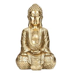 Foto van Boeddha beeld goud zittend 30 cm - woondecoratie beelden