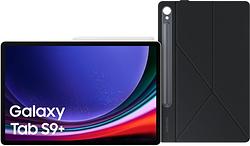 Foto van Samsung galaxy tab s9 plus 12.4 inch 512gb wifi crème + book case zwart