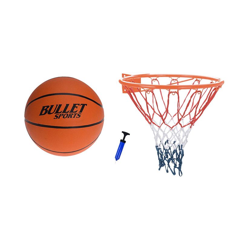 Foto van Shall 3-delige basketbal set met basketbalring, basketbal en balpomp