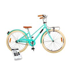Foto van Volare kinderfiets melody - 24 inch - turquoise - met fietshelm en accessoires