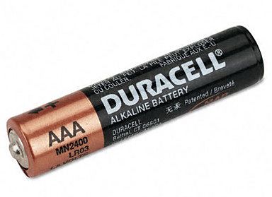 Foto van 4 x aaa duracell alkaline batterijen