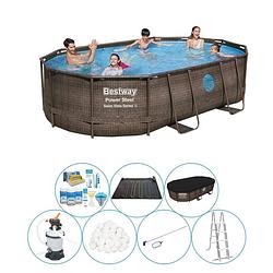 Foto van Bestway power steel swim vista ovaal 488x305x107 cm - zwembad deal