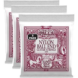 Foto van Ernie ball 3409 ernesto palla nylon ball end snaren voor klassieke gitaar (3 sets)