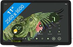 Foto van Google pixel tablet 128gb wifi grijs en oplaaddock met speaker