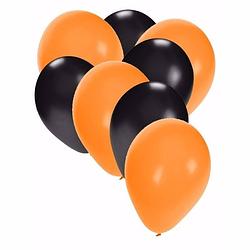 Foto van Halloween - horror versiering zwart en oranje ballonnen 20x - ballonnen