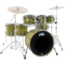 Foto van Pdp drums pd805484 concept maple finish ply satin olive 7d. shellset