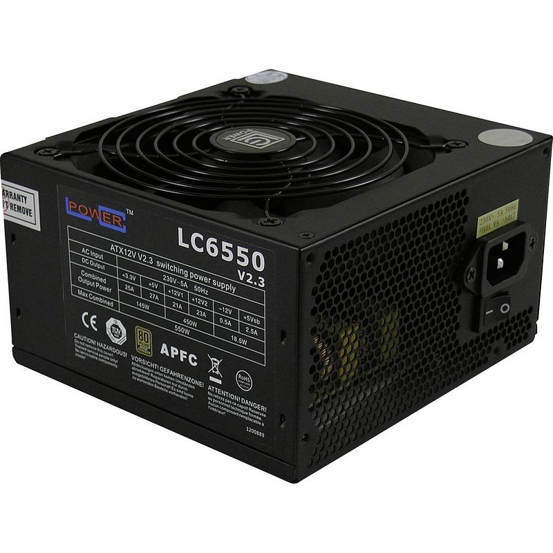 Foto van Lc power lc6550 v2.3 pc netvoeding 550 w atx 80 plus bronze