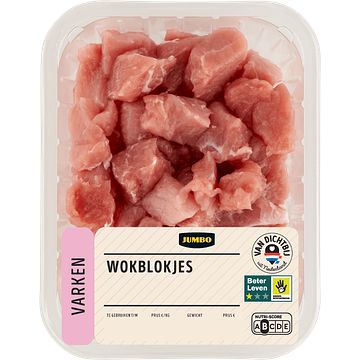 Foto van Jumbo varkens wokblokjes 350g