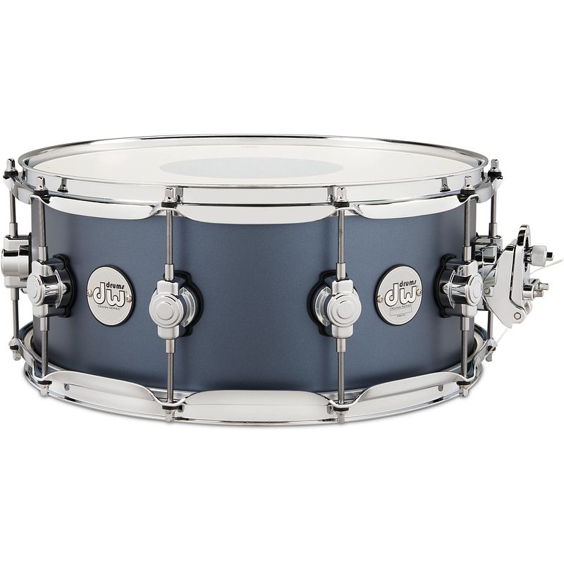 Foto van Dw drums ddlm0614ssbs design series maple slate blue 14 x 6 inch snaredrum