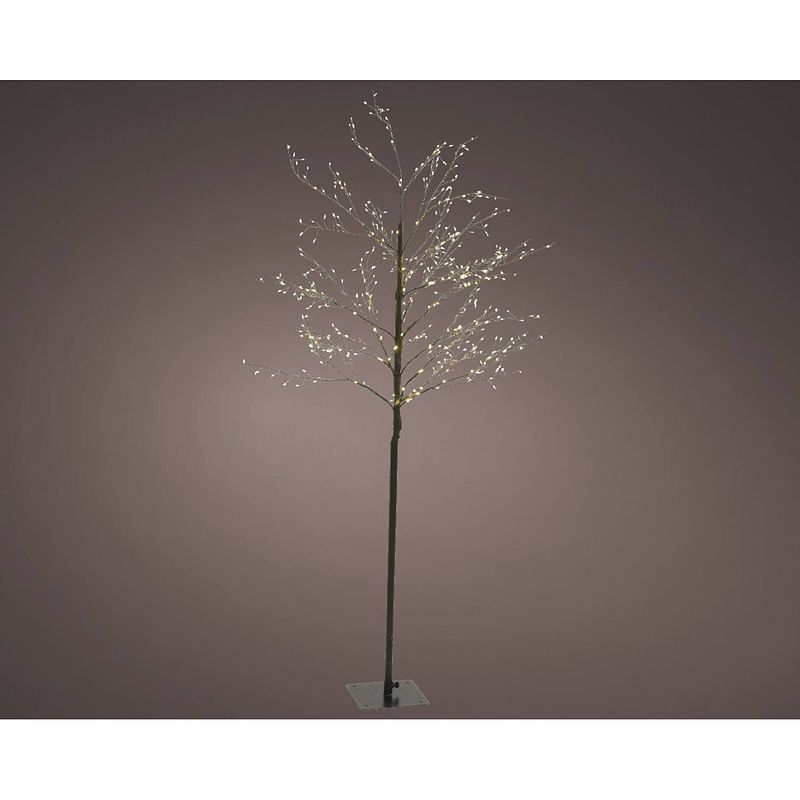 Foto van Lumineo - micro led boom d40h180 cm zwart/wit kerstverlichting