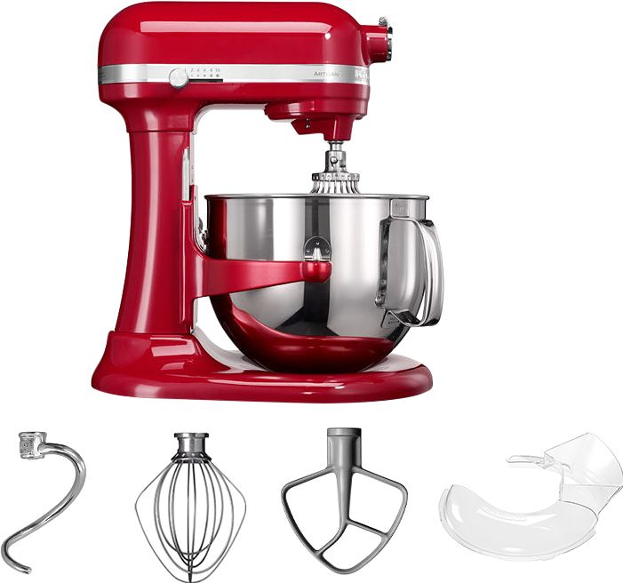 Foto van Kitchenaid artisan mixer 5ksm7580xeer bowl-lift keizerrood