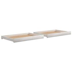 Foto van The living store houten bedbanklade - onder het bed - massief grenenhout - 88 x 61 x 9 cm - easy-glide wielen