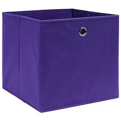 Foto van The living store opbergbox - nonwoven - 28x28x28 cm - paars