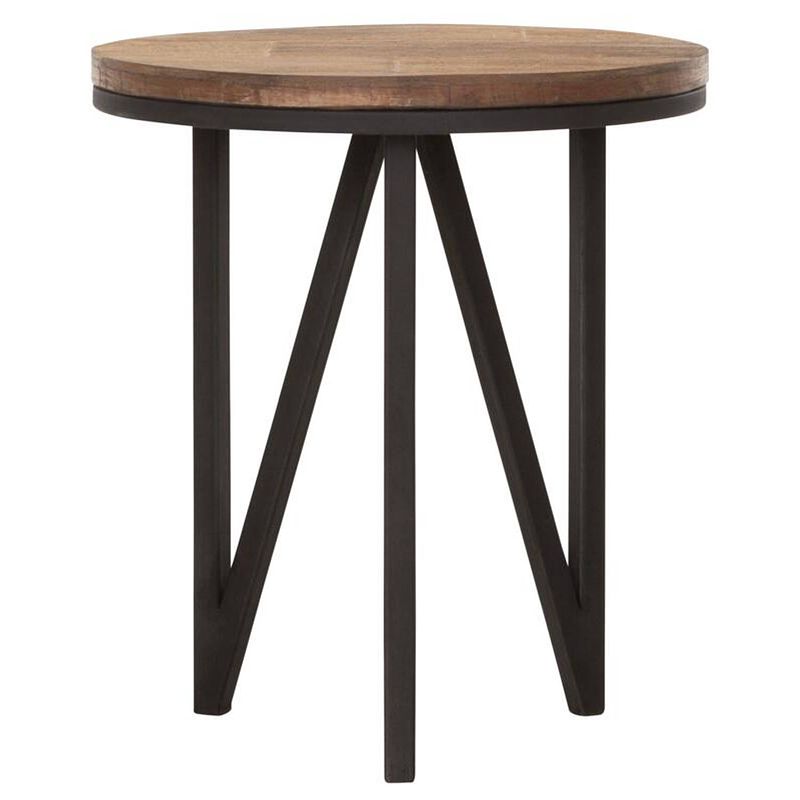 Foto van Dtp home coffee table odeon round small,45xø40 cm, recycled teakwood