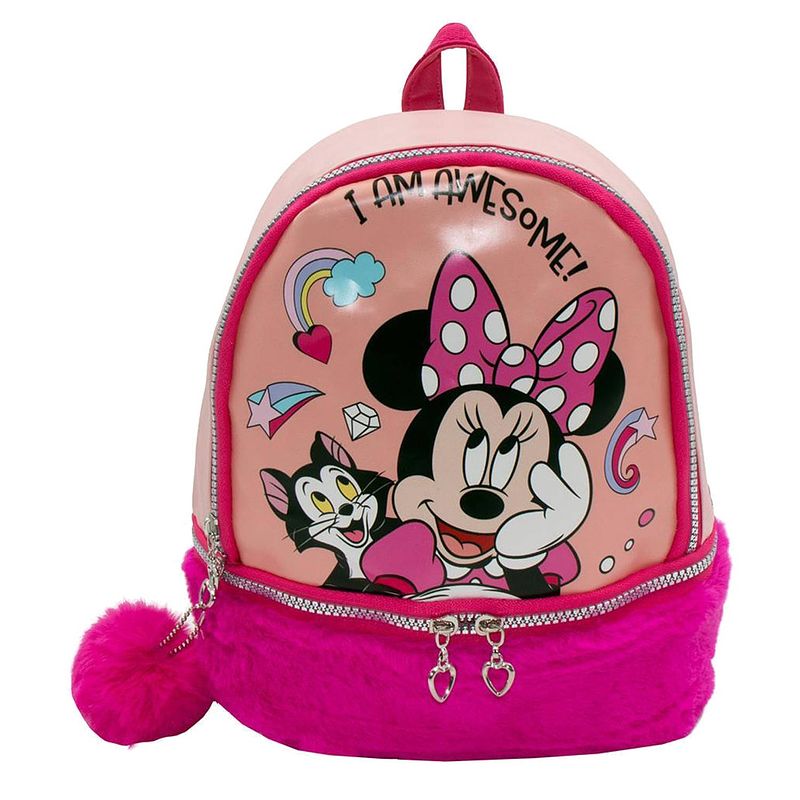 Foto van Disney rugzak minnie mouse meisjes 5 liter pvc/pluche roze
