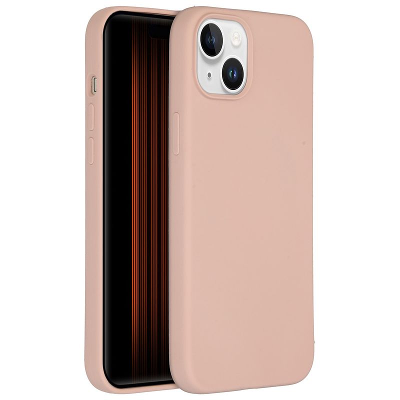 Foto van Accezz liquid silicone backcover iphone 15 plus telefoonhoesje roze