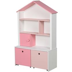 Foto van Boekenkast kinderkamer - boekenrek - opbergkast - kasten - decoratie - roze