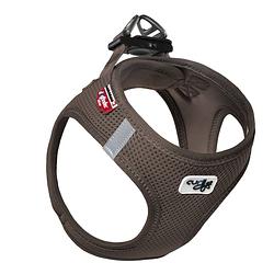 Foto van Curli hondentuigje air-mesh 2-4 kg polyester bruin