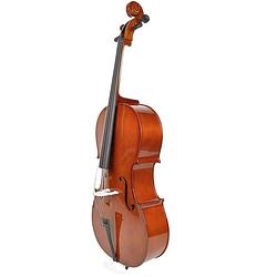 Foto van Leonardo lc-1014 basic series cello outfit 1/4 cello inclusief draagtas en strijkstok