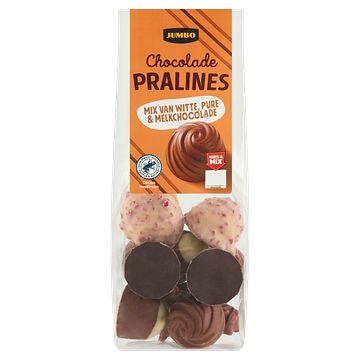 Foto van 3 voor € 5,00 | jumbo chocolade pralines 130g aanbieding bij jumbo