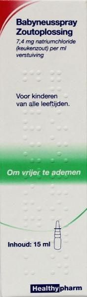 Foto van Healthypharm baby zoutoplossing neusspray