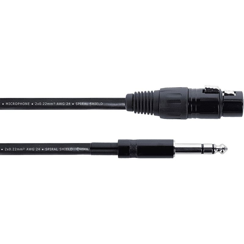 Foto van Cordial em1.5fv elements verloopkabel xlr female - 6.3mm trs jack 1.5m