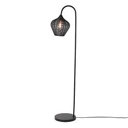 Foto van Light & living alvaro vloerlamp draad kap zwart