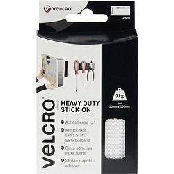 Foto van Velcro® vel-ec60240 klittenband om vast te plakken haak- en lusdeel, extra sterk (l x b) 100 mm x 50 mm wit 2 paar