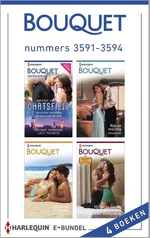 Foto van Bouquet e-bundel nummers 3591-3594 (4-in-1) - kim lawrence - ebook (9789402510416)